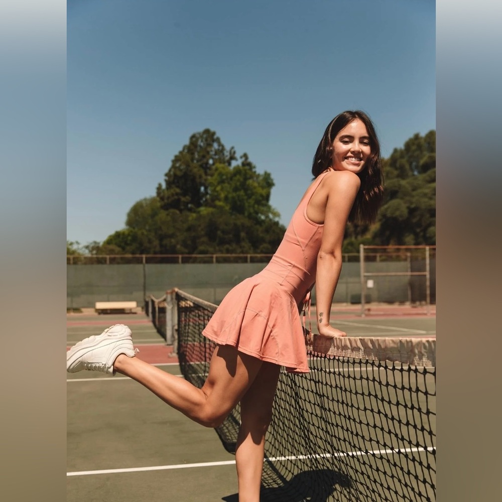 POPFLEX Coral Twirl Dress Size Small